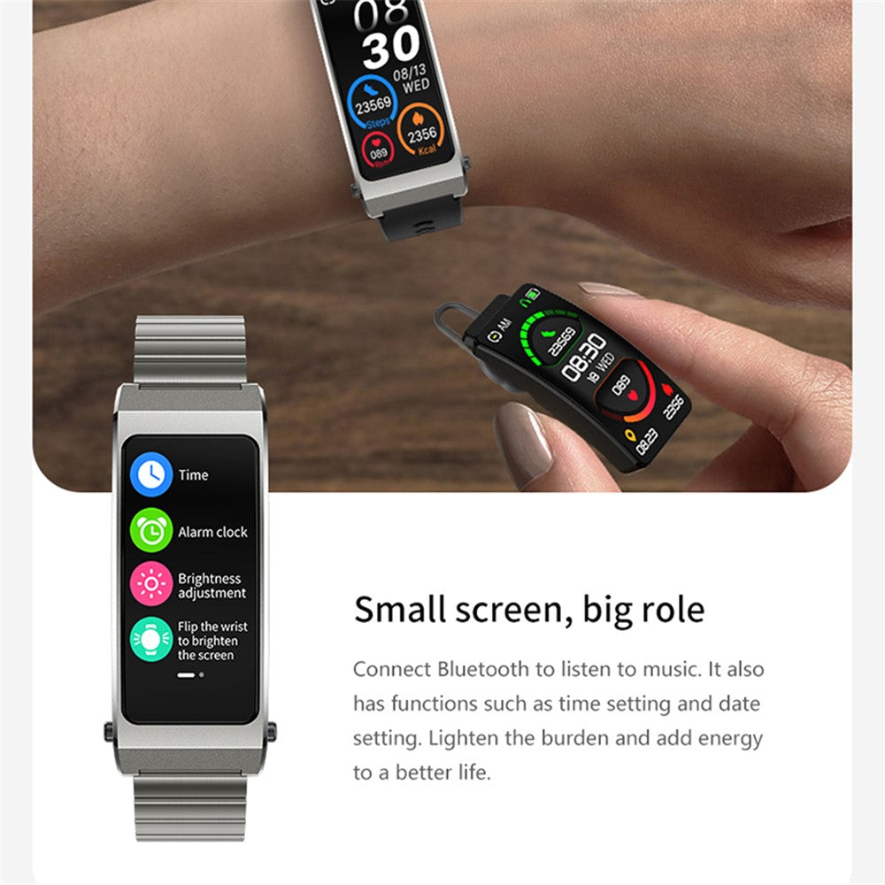 K13S 1.14 inch 2-in-1 Smart Bracelet with Headset Life Waterproof Bluetooth-compatible Calling Sports Watch