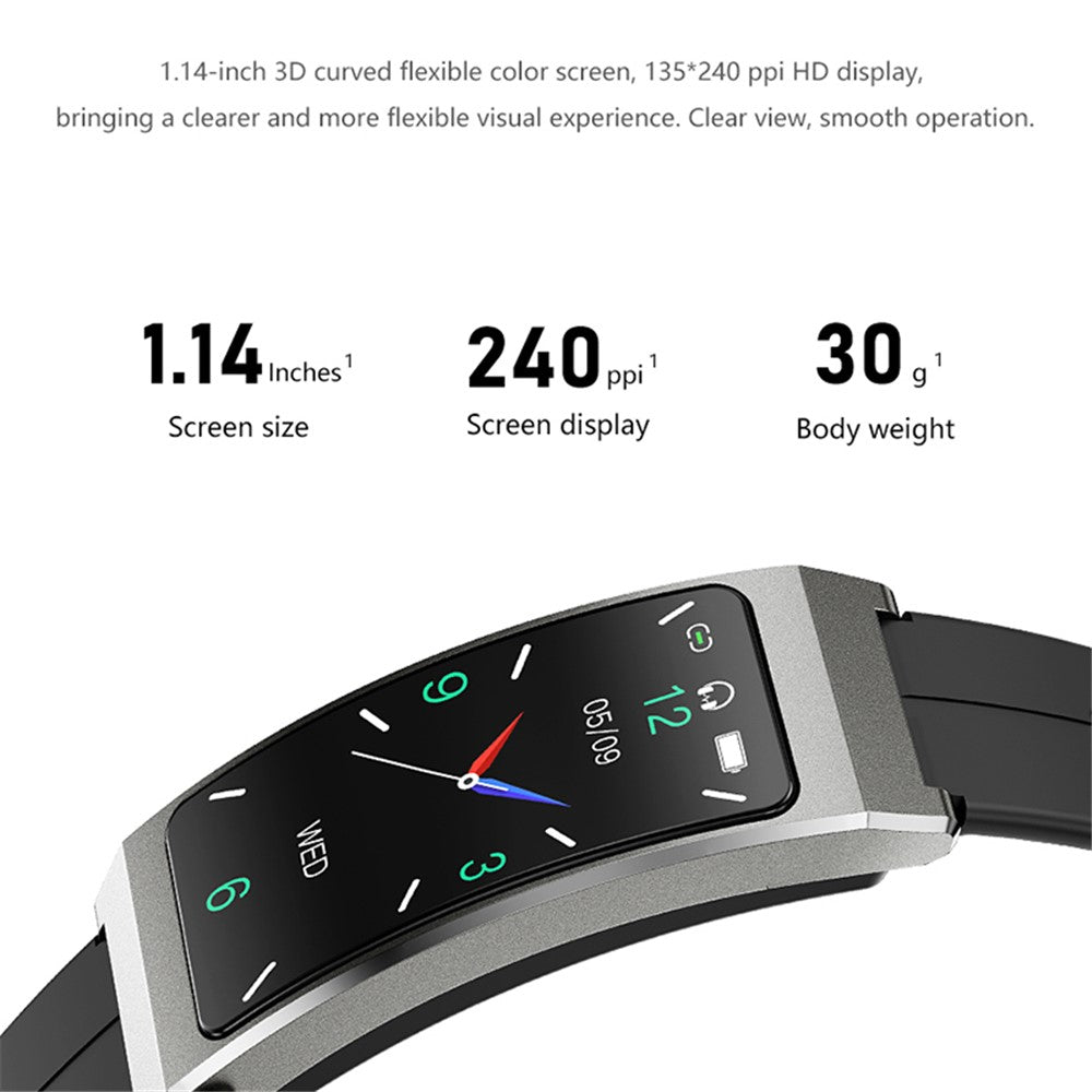 K13S 1.14 inch 2-in-1 Headset Smart Watch Life Waterproof Bluetooth-compatible Calling Sports Bracelet with Steel Strap