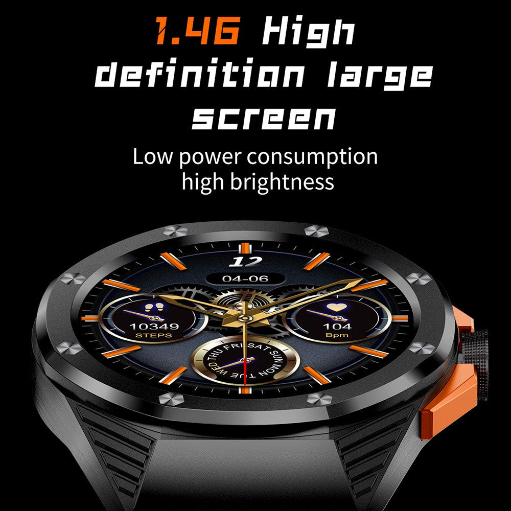 HT8 1.46 inch Health Monitoring Smart Watch with Encoder Bluetooth-compatible Call IP67 Waterproof Smartwatch