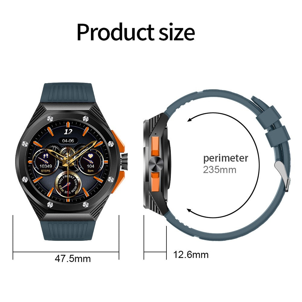 HT8 1.46 inch Health Monitoring Smart Watch with Encoder Bluetooth-compatible Call IP67 Waterproof Smartwatch