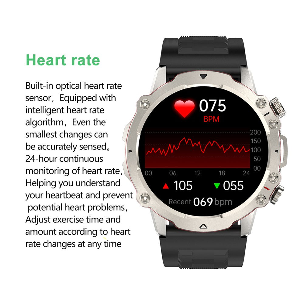 FW09E 1.43-inch AMOLED Bluetooth-compatible Call Smart Watch IP68 Water Resistant Fitness Watch with Health Monitoring