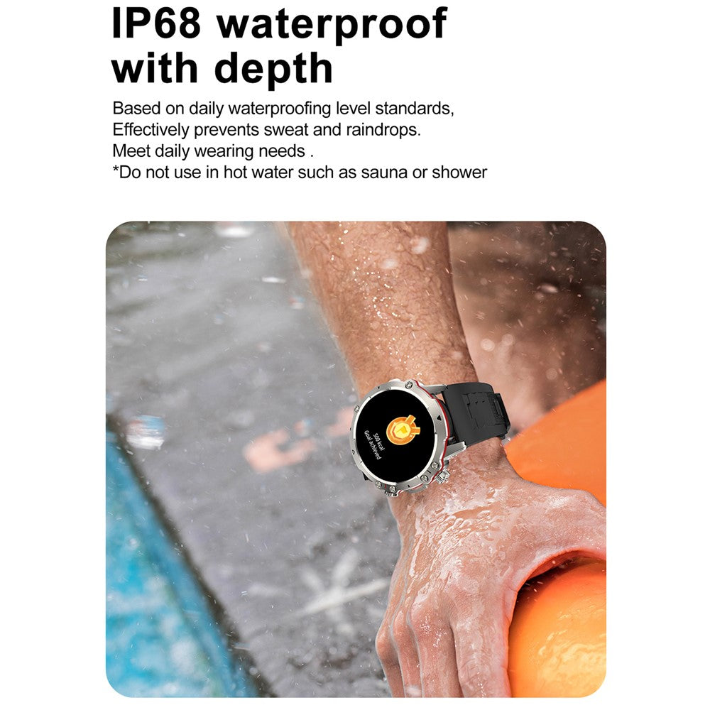 FW09E 1.43-inch AMOLED Bluetooth-compatible Call Smart Watch IP68 Water Resistant Fitness Watch with Health Monitoring
