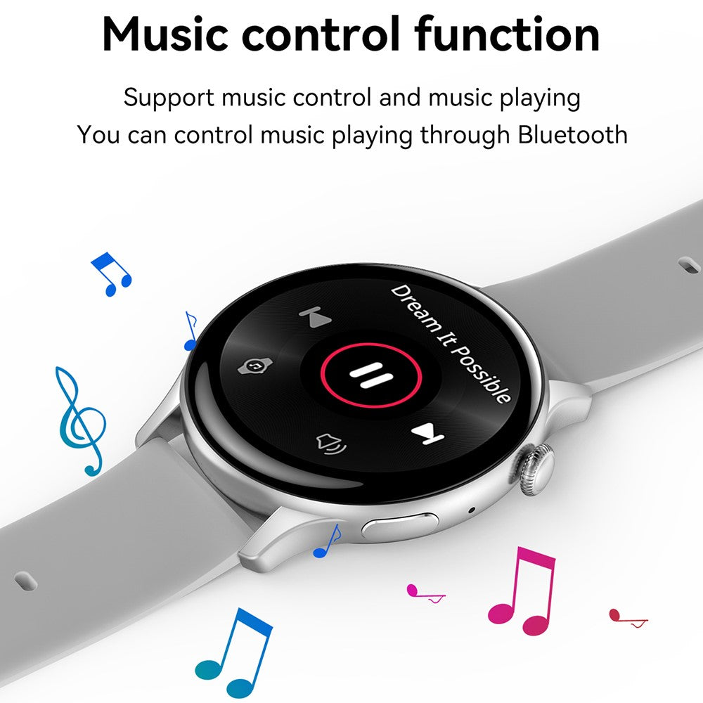 HK85 1.43-inch AMOLED Screen Smart Watch Heart Rate Monitoring Bluetooth-compatible Calling Sports Watch