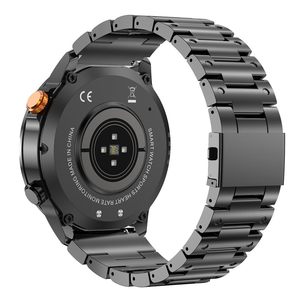 AK57 Waterproof Fitness Bracelet Health Monitor Bluetooth-compatible Call Smart Watch, Steel Strap