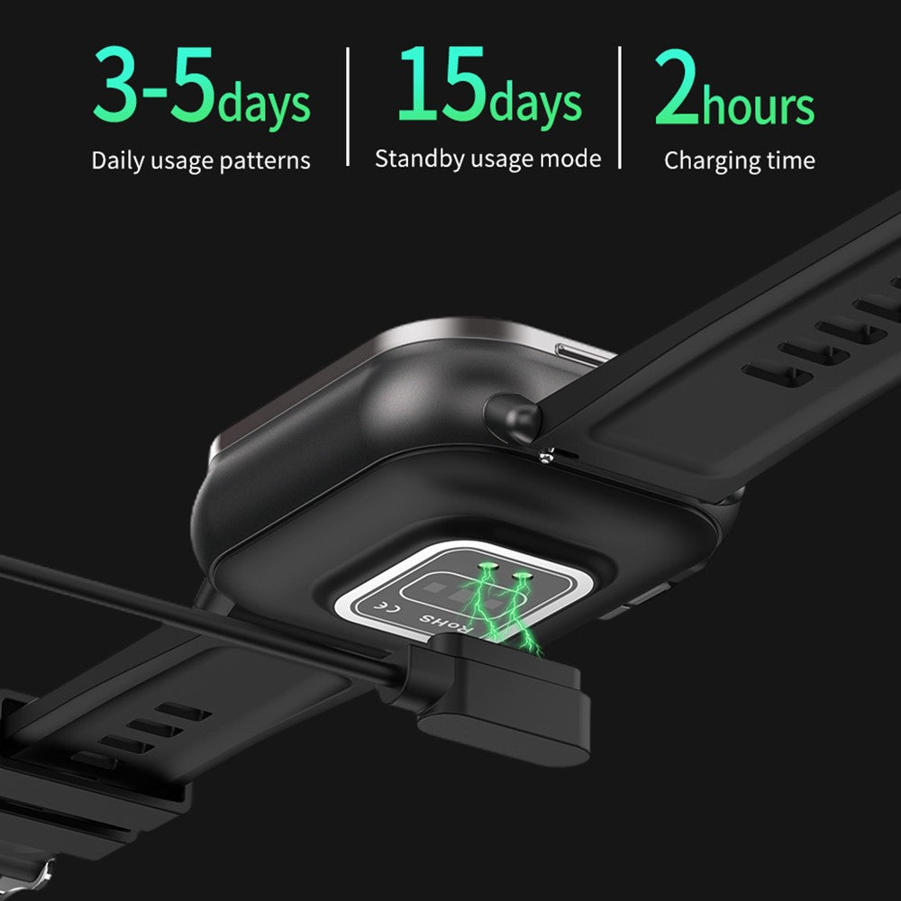 D8 2 in 1 Bluetooth-compatible Earphone Smart Watch Health Monitor Fitness Tracker Wristband, Silicone Strap