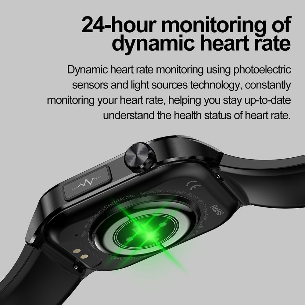 ET580 2.04" AMOLED Smart Watch Bluetooth-compatible Call ECG Health Bracelet, Leather Strap