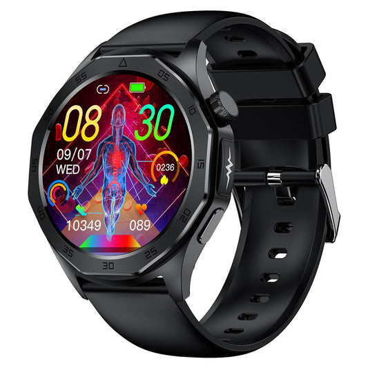 ET480 1.43" Fitness Tracker with ECG Smart Watch, Silicone Strap (APP: Hband)