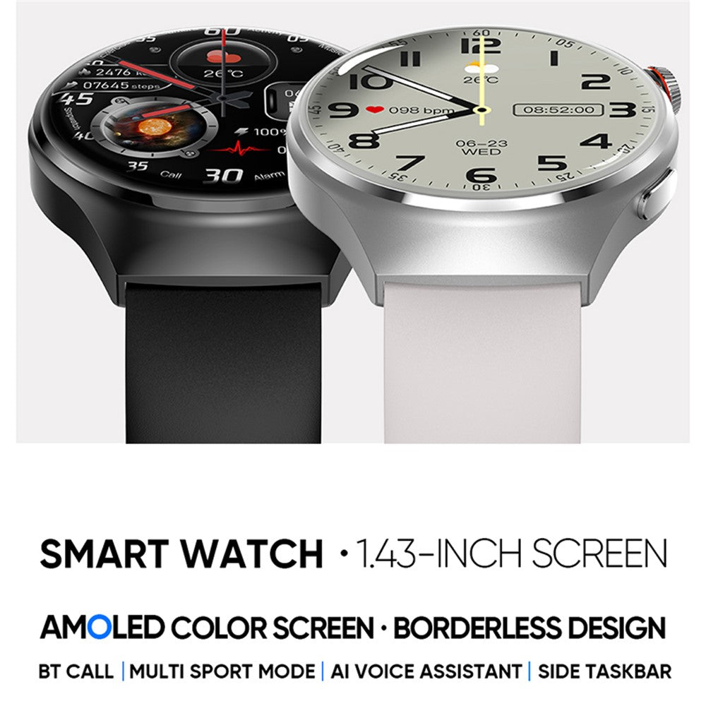 MT26 IP67 1.43 Inch AMOLED Heart Rate Monitor Smart Watch Support NFC