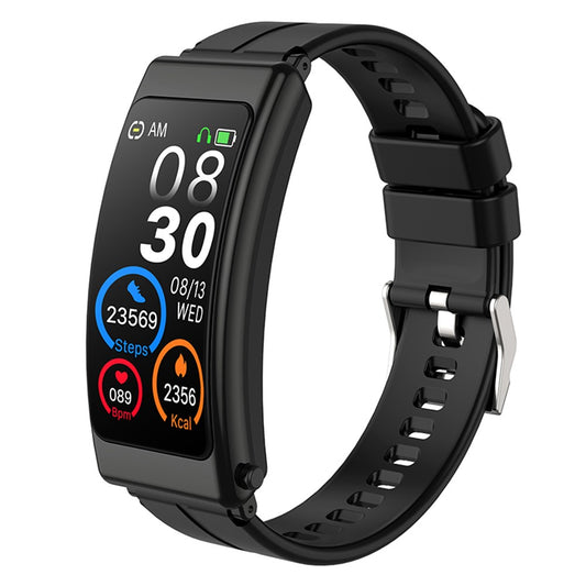 K13 2-in-1 Smart Watch Bluetooth-compatible Earphone Health Monitor Sports Bracelet, Silicone Strap