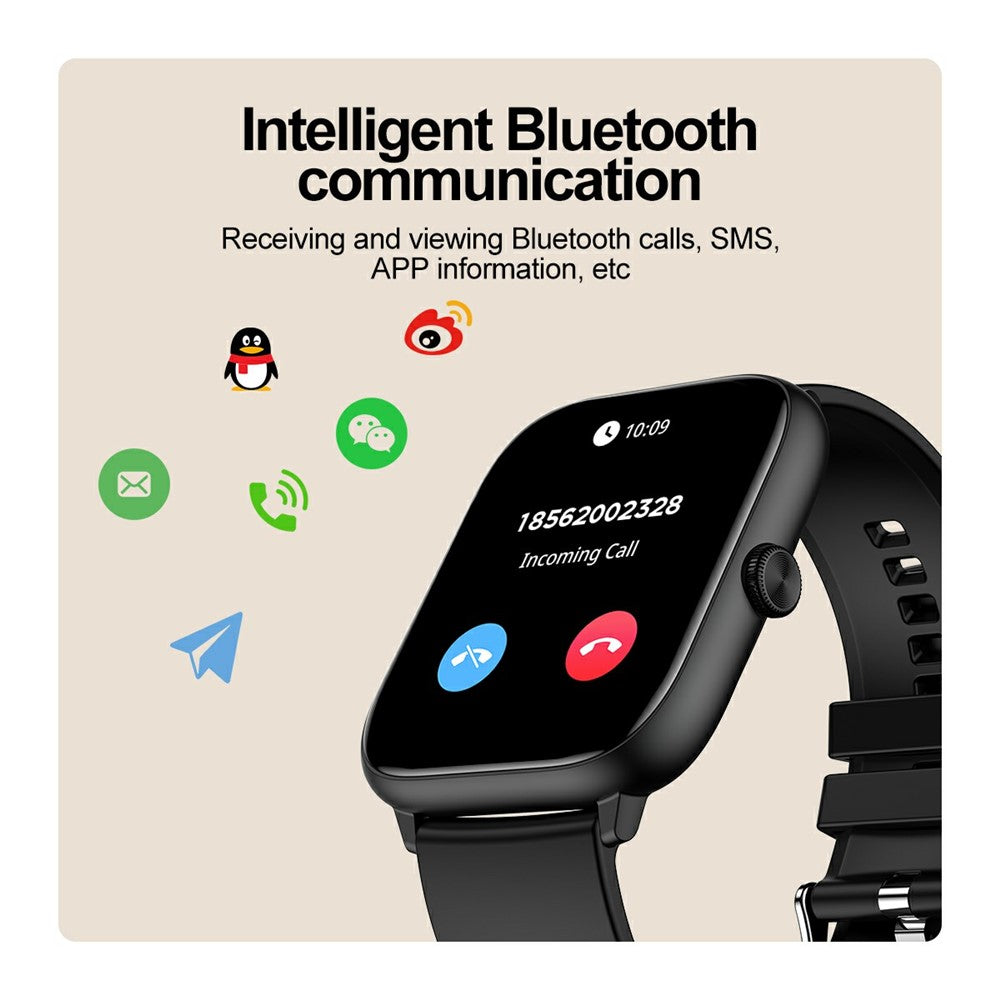 T22 2.06" AMOLED Screen Smart Watch with Bluetooth-compatible Calling, Encoder, Multi-Mode Sports