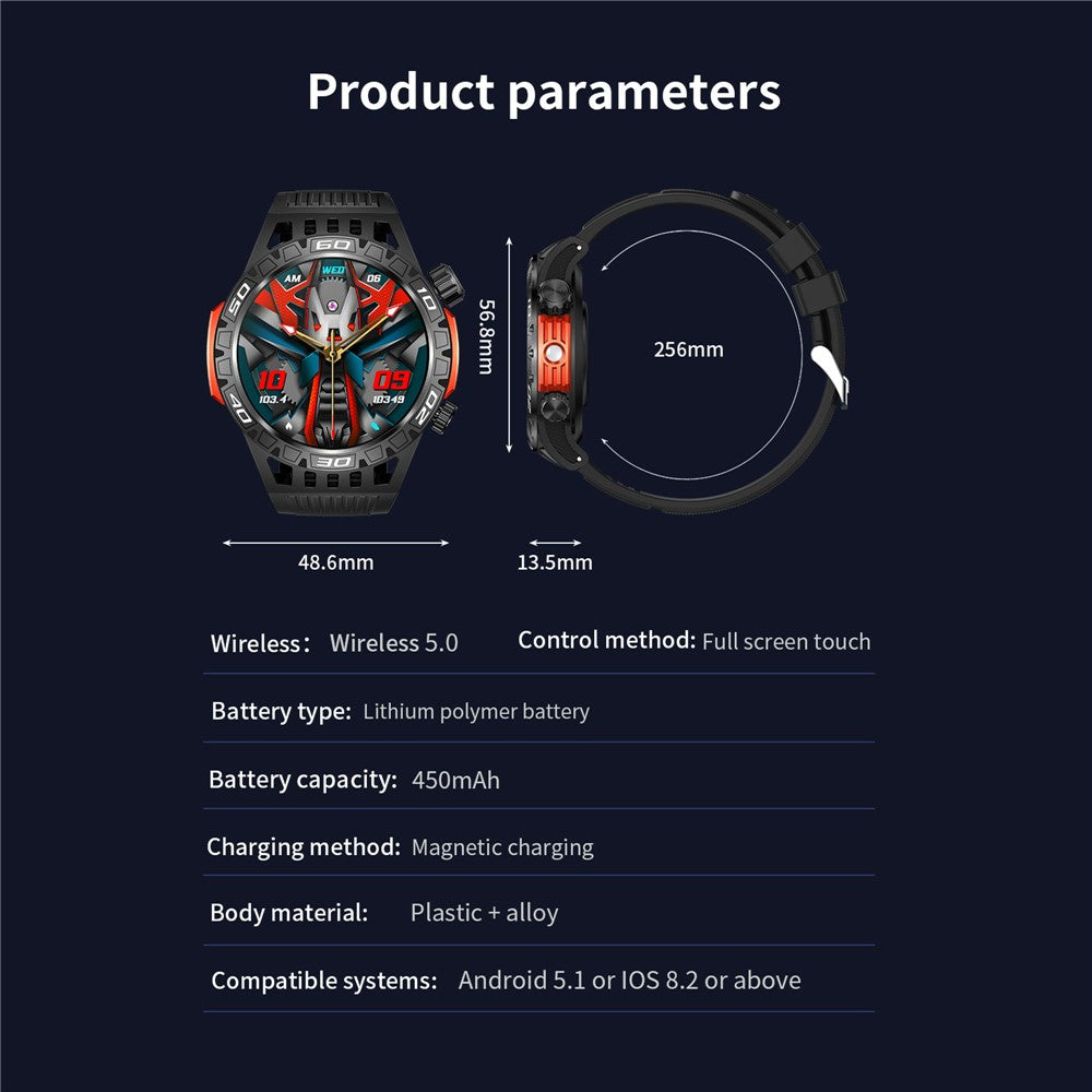 HT22 1.46-inch Round Smart Watch Waterproof Bluetooth-compatible Calling Sports Watch