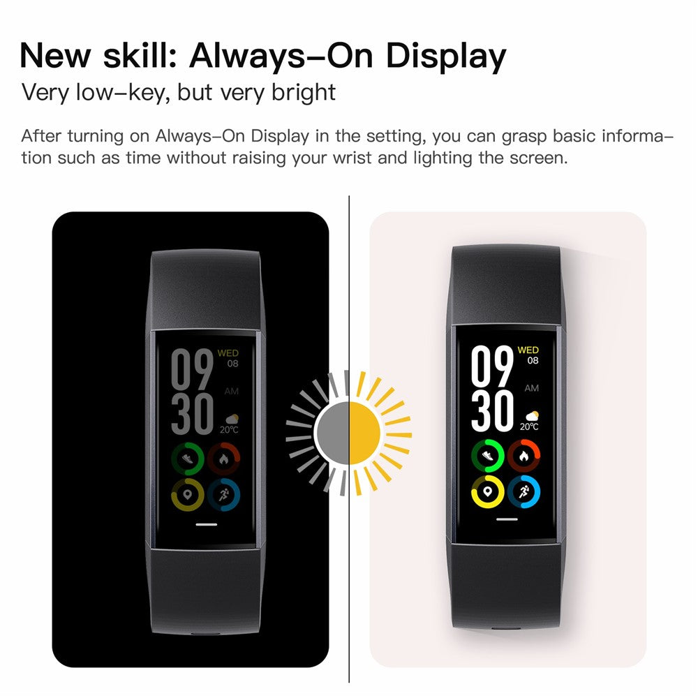 C80 1.1-Inch Screen Smart Bracelet Blood Oxygen Monitoring Watch (Touch Control)