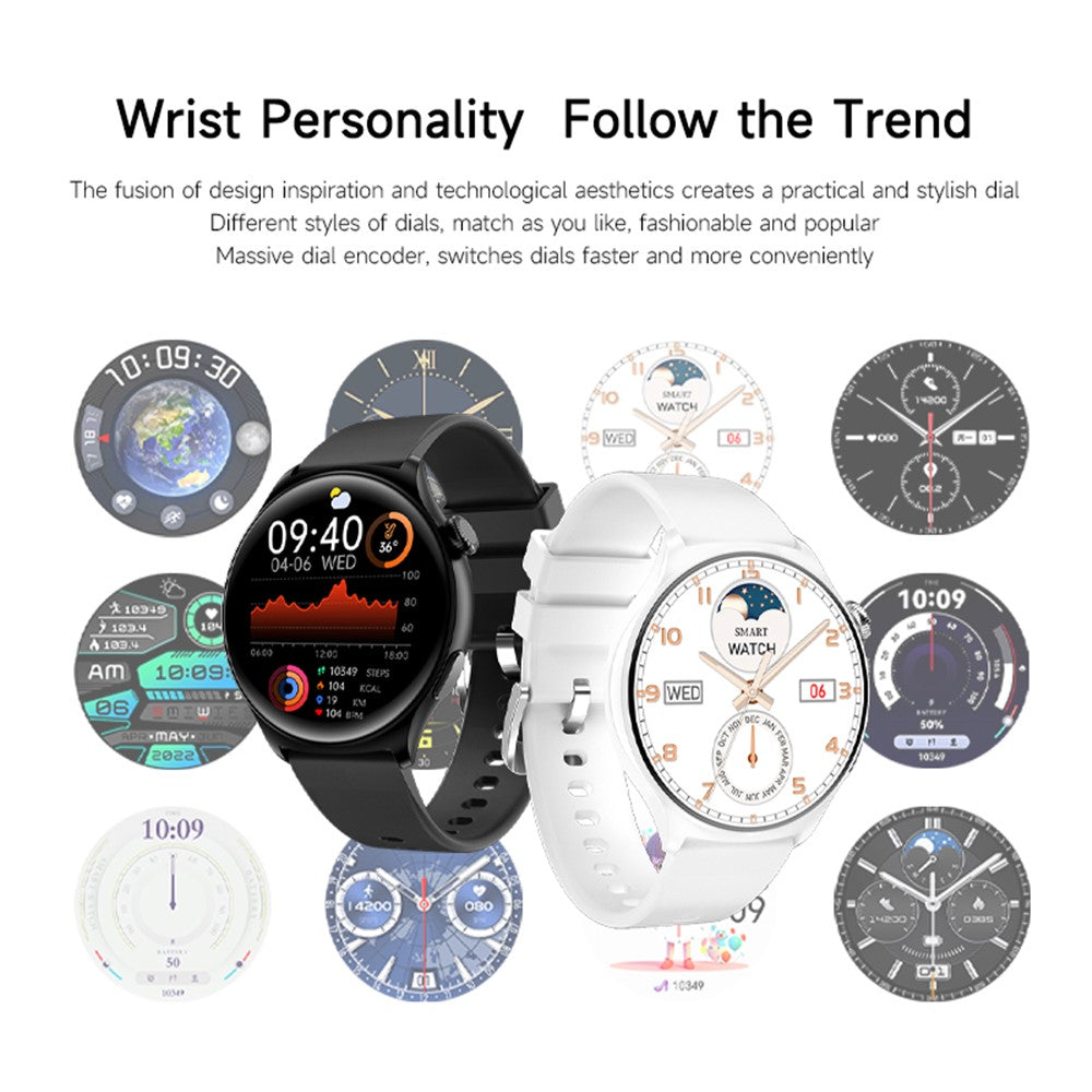 MX16 1.43-inch Round Screen Bluetooth-compatible Calling Health Monitor Smart Watch