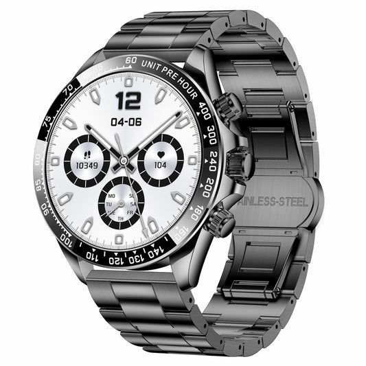 AK63 Bluetooth-compatible Call AMOLED Screen Smart Watch Bracelet with Steel Strap