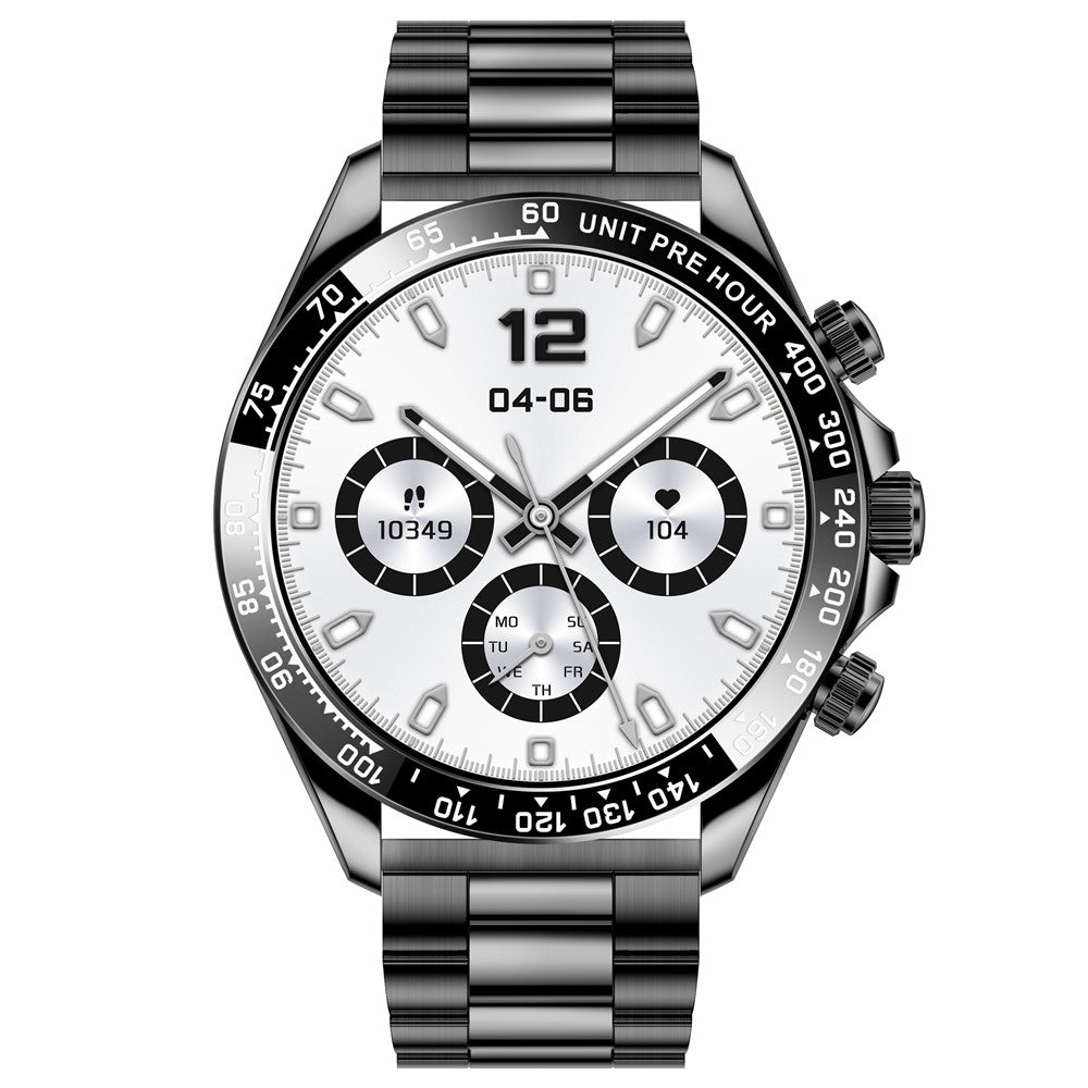 AK63 Bluetooth-compatible Call AMOLED Screen Smart Watch Bracelet with Steel Strap
