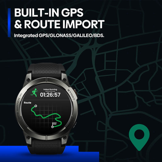 ZEBLAZE Stratos 3 Pro 1.43-inch Bluetooth-compatible Call Health Monitor GPS Sports Smart Watch