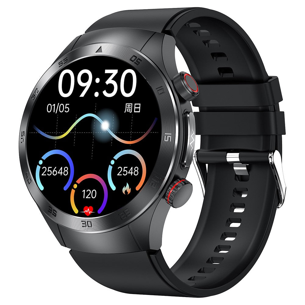 E800 1.49-inch AMOLED Screen Bluetooth-compatible Call Laser Therapy ECG Smart Watch, Silicone Strap