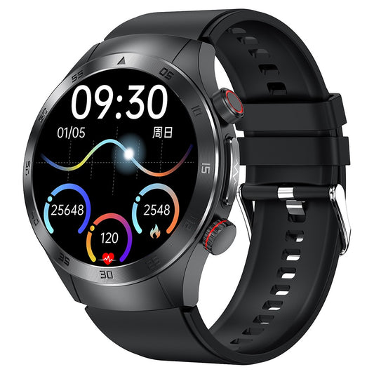 E800 1.49-inch AMOLED Screen Bluetooth-compatible Call Laser Therapy ECG Smart Watch, Silicone Strap