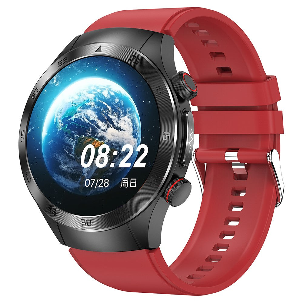 E800 1.49-inch AMOLED Screen Bluetooth-compatible Call Laser Therapy ECG Smart Watch, Silicone Strap