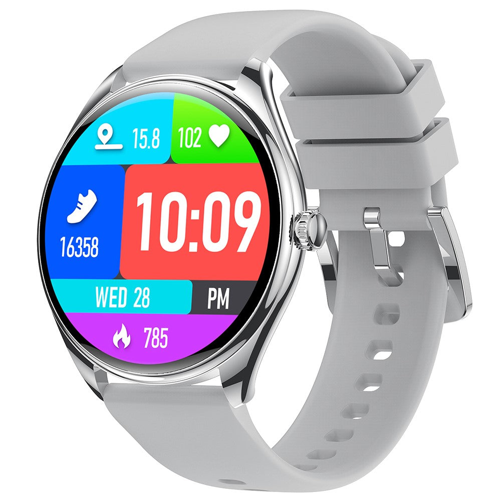 MT55 1.43-inch AMOLED Screen Heart Rate Monitor Sports Tracker Smart Watch, Silicone Strap