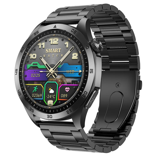 ET485 1.43" AMOLED Smart Watch with ECG, Bluetooth-compatible Call, Emotion Health Monitoring, Steel Strap
