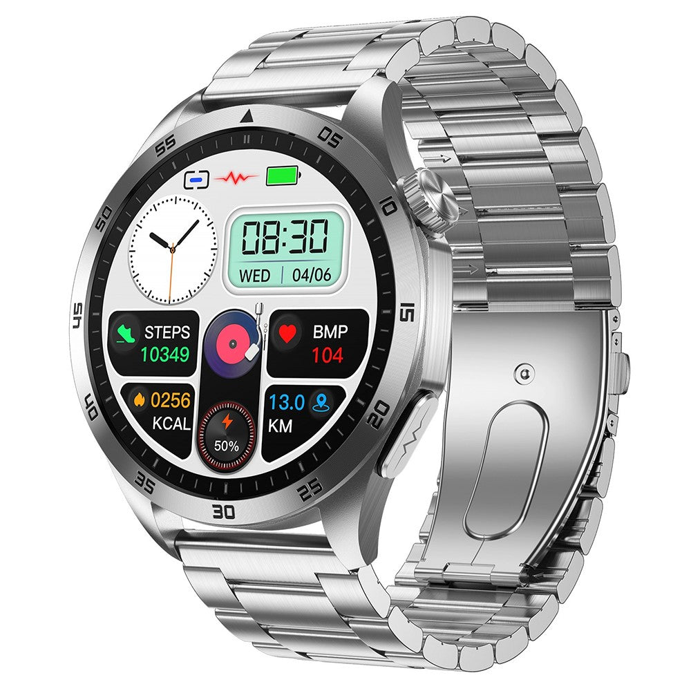 ET485 1.43" AMOLED Smart Watch with ECG, Bluetooth-compatible Call, Emotion Health Monitoring, Steel Strap