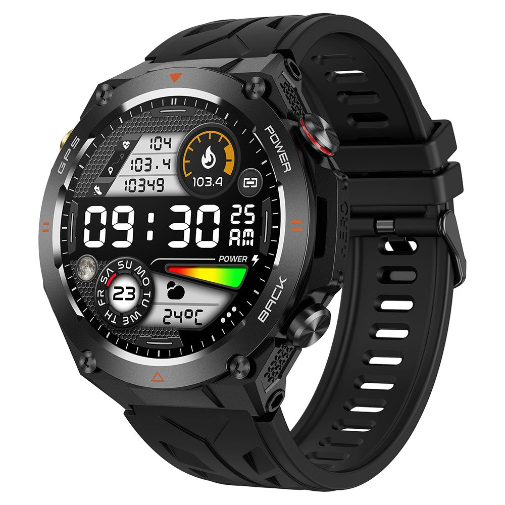 KC82 Altitude Air Pressure Compass Function Men Smart Watch Waterproof Bluetooth-compatible Call GPS Outdoor Sports Watch
