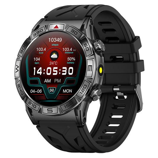 KC80 1.43" Waterproof Smart Watch Call Altitude Air Pressure Compass Heart Rate Sports Tracker
