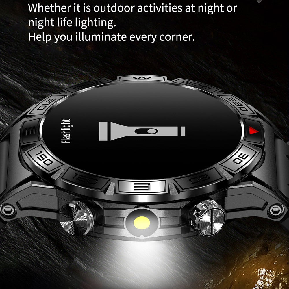 KC80 1.43" Waterproof Smart Watch Call Altitude Air Pressure Compass Heart Rate Sports Tracker