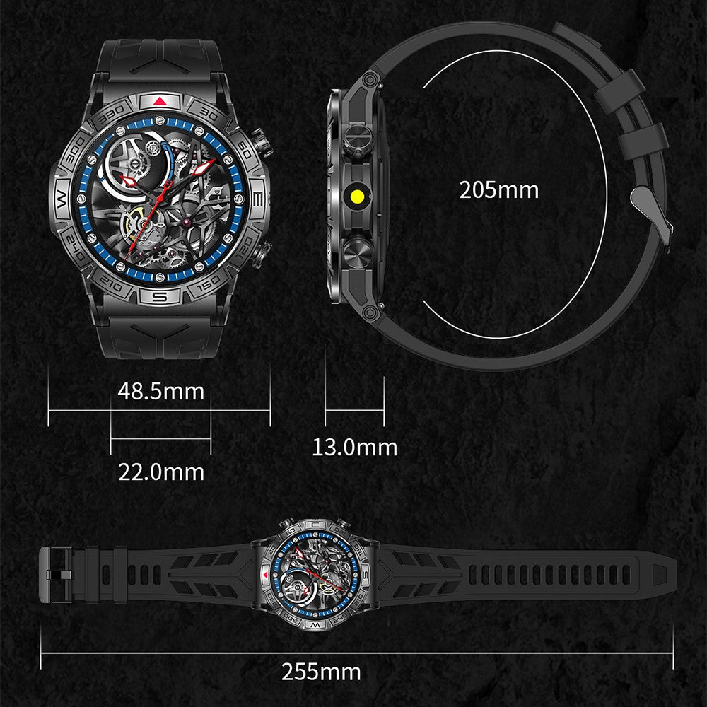 KC80 1.43" Waterproof Smart Watch Call Altitude Air Pressure Compass Heart Rate Sports Tracker