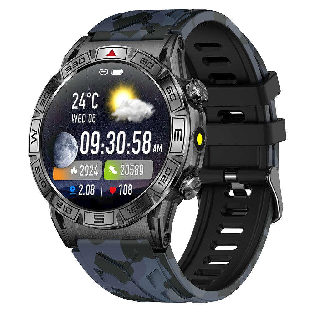 KC80 1.43" Waterproof Smart Watch Call Altitude Air Pressure Compass Heart Rate Sports Tracker