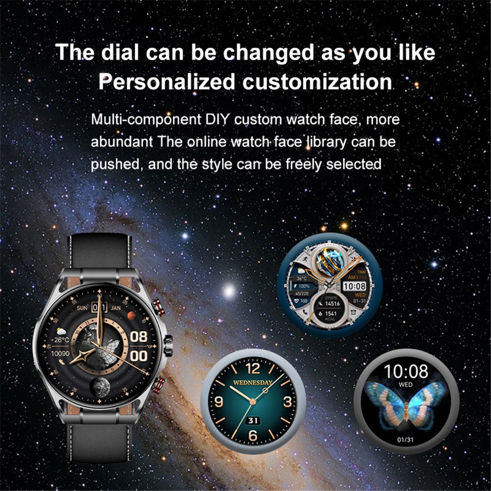 HEYPLUS GTR Bluetooth-compatible Call Smart Watch 1.6 Inch AMOLED Round Screen Fitness Tracker