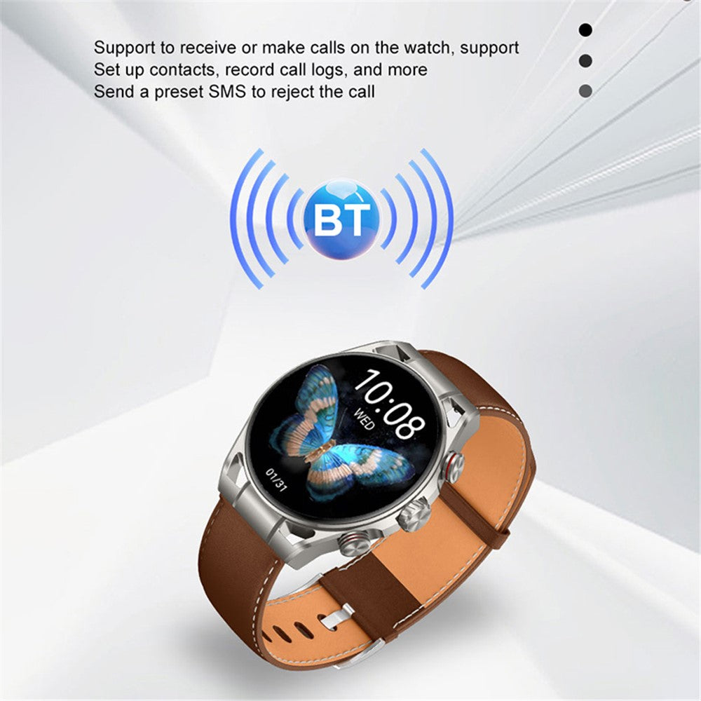 HEYPLUS GTR Bluetooth-compatible Call Smart Watch 1.6 Inch AMOLED Round Screen Fitness Tracker