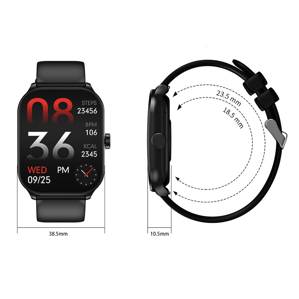 CY900 2.1-inch Square Screen Smart Watch Health Monitor Bluetooth-compatible Call Fitness Bracelet (APP: CO FIT)
