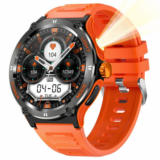 KT76 3ATM Waterproof Health Monitor 1.53-inch Bluetooth-compatible Smart Watch with Flashlight