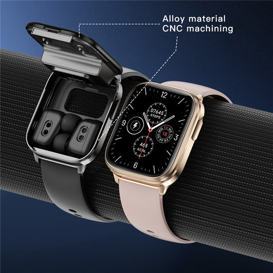 X9 2-in-1 Heart Rate Monitor 1.85 Inch Sports Tracker Smart Watch with TWS Earbuds