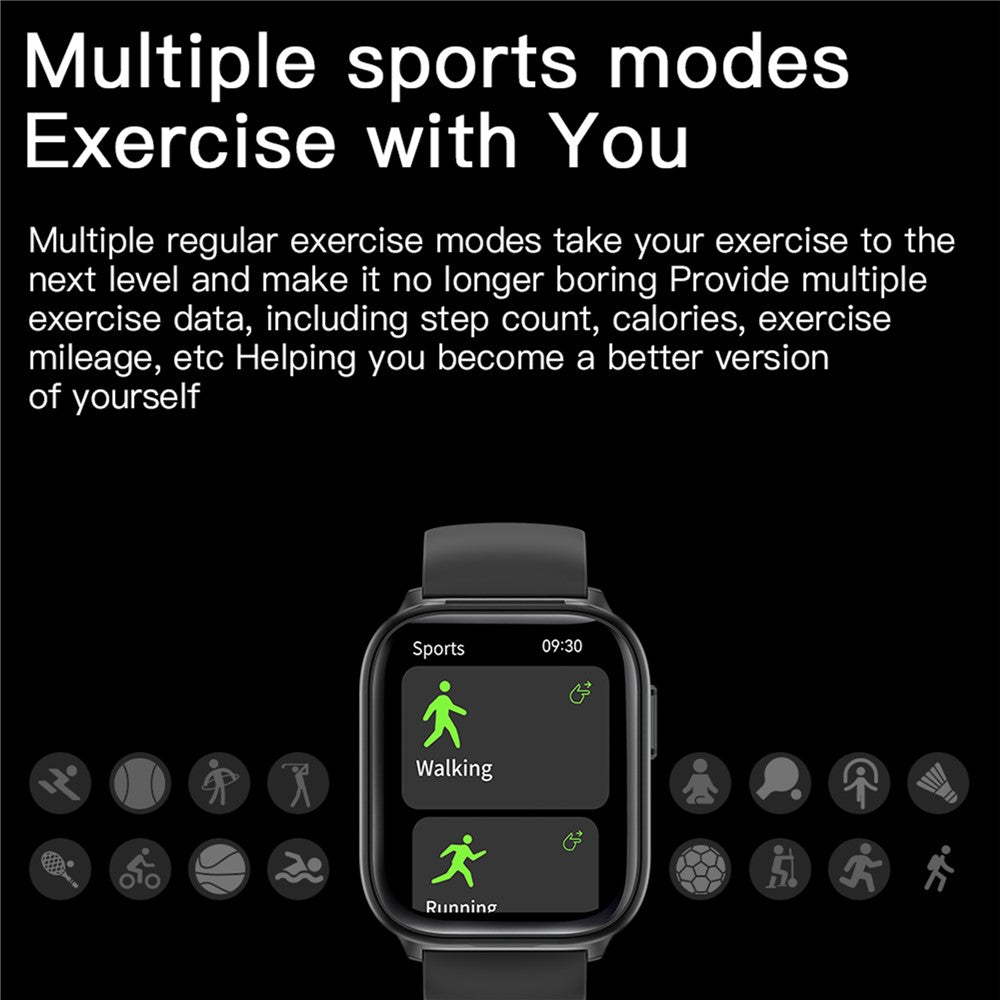 X9 2-in-1 Heart Rate Monitor 1.85 Inch Sports Tracker Smart Watch with TWS Earbuds