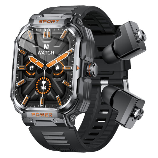 GT55 2-in-1 Bluetooth-compatible TWS Earphone Smart Watch Health Monitoring Bluetooth-compatible Calling Sports Watch