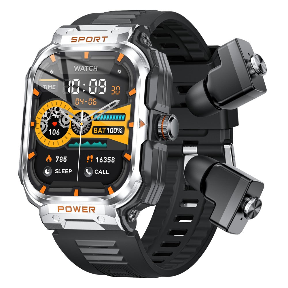 GT55 2-in-1 Bluetooth-compatible TWS Earphone Smart Watch Health Monitoring Bluetooth-compatible Calling Sports Watch