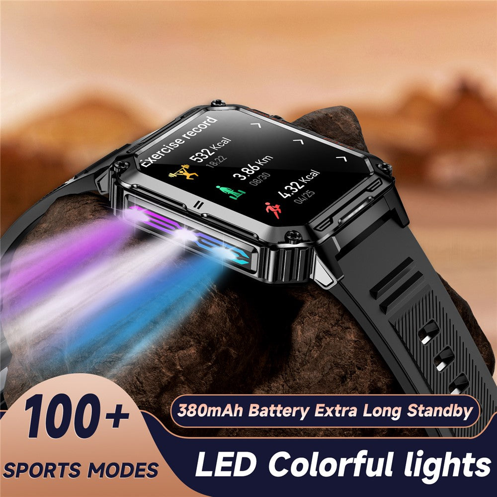 P3 Heart Rate Monitor Bluetooth-compatible Call Sports Smart Watch with Colorful Breathing Light