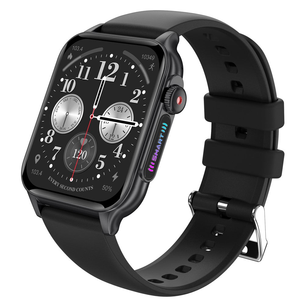 P6 Colorful Breathing Light 1.96-inch Square Screen Smart Watch Heart Rate Blood Pressure Monitor