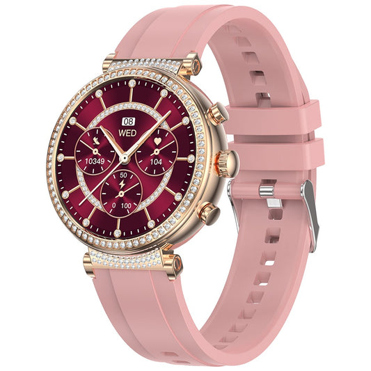 TK28 Women ECG Bluetooth-compatible Call Watch Body Temperature Health Monitor Smart Watch, Silicone Strap (CE Certified)