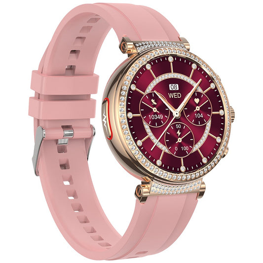 TK28 Women ECG Bluetooth-compatible Call Watch Body Temperature Health Monitor Smart Watch, Silicone Strap (CE Certified)