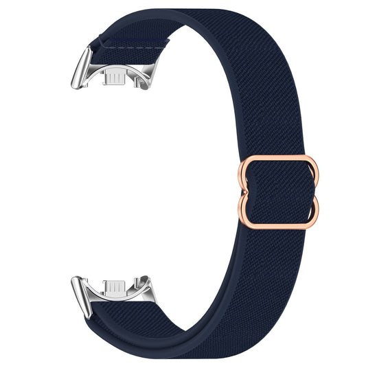 Watch Band for Xiaomi Mi Band 9 Ceramic Edition / Smart Band 9 NFC / 9 / 8 NFC / 8 Nylon Elastic Strap with Stainless Steel Connector