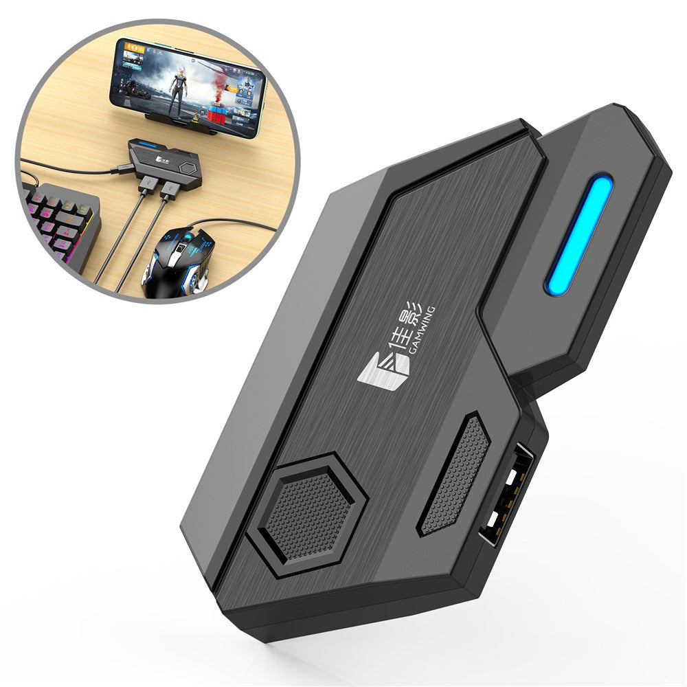 GAMWING Elite Converter+G2 Mouse+K12 Mute Keyboard+Phone Bracket Stand