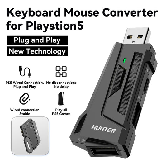 GAMWING Blader Converter + Hunter Adapter + G7 Keyboard + GM86 Mouse Set for Game Console