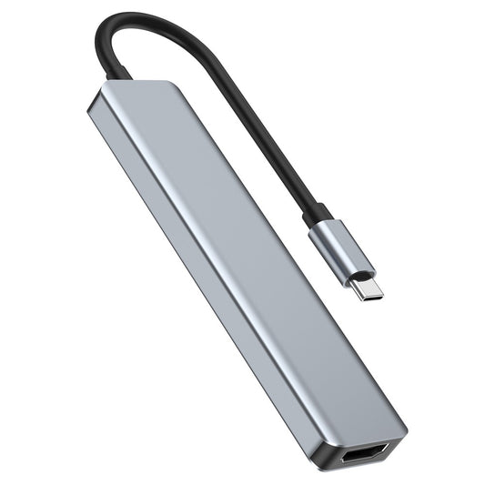 2121 7-in-1 USB-C Docking Station Lightweight Portable USB Hub Adapter Multi-Port Type-C Converter Support HD 4K 30Hz, PD 87W, 5.0Gbps Data Transmission