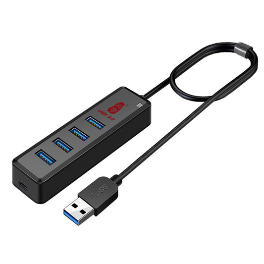 KAWAU H302 60cm High-Speed USB Hub Adapter 4 USB3.0+Type-C Charging Port Docking Station