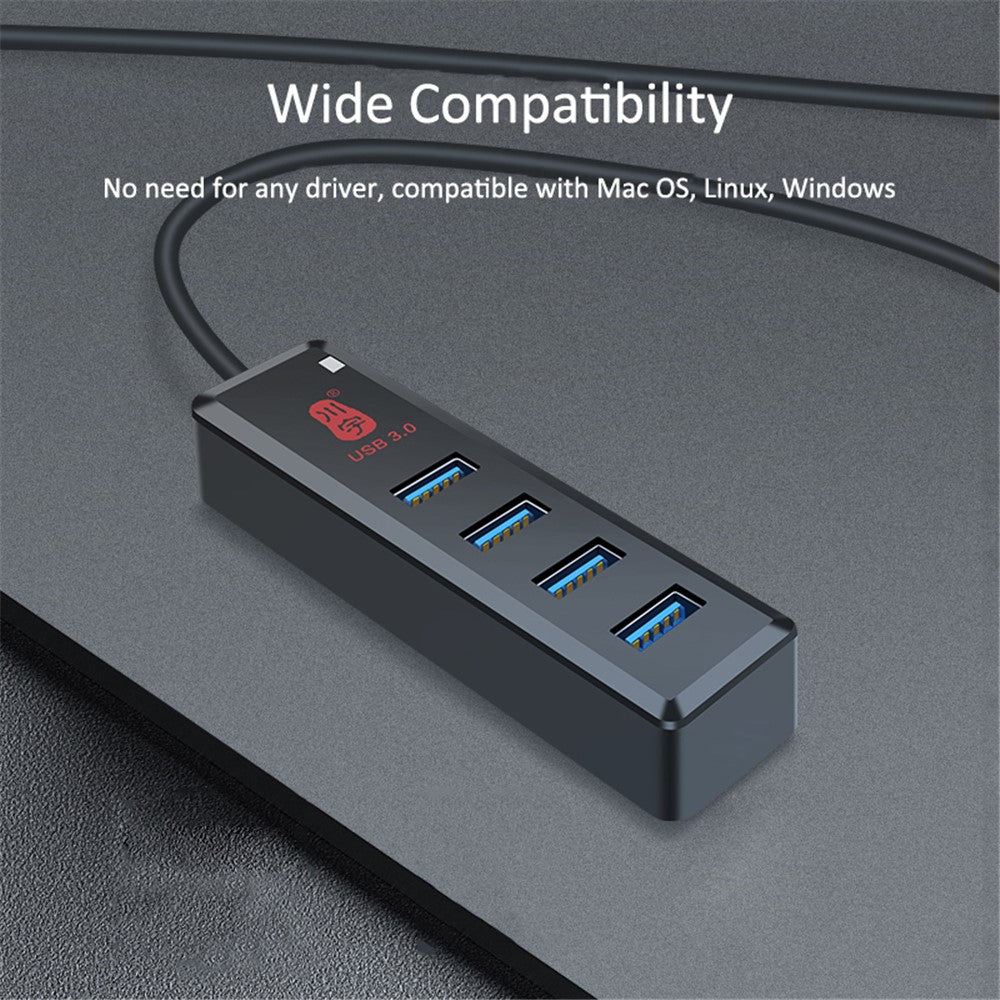 KAWAU H302S 60CM Cable USB Data Adapter Charging Dock Hub with 4xUSB 3.0 Ports