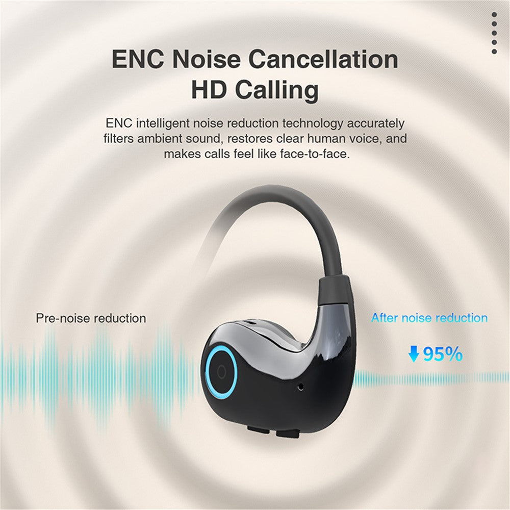 HILEO hi76 Open Ear Air Conduction Headphones ENC Noise Reduction Sports Bluetooth-compatible Earphones